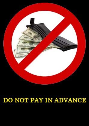 Do not pay in advance